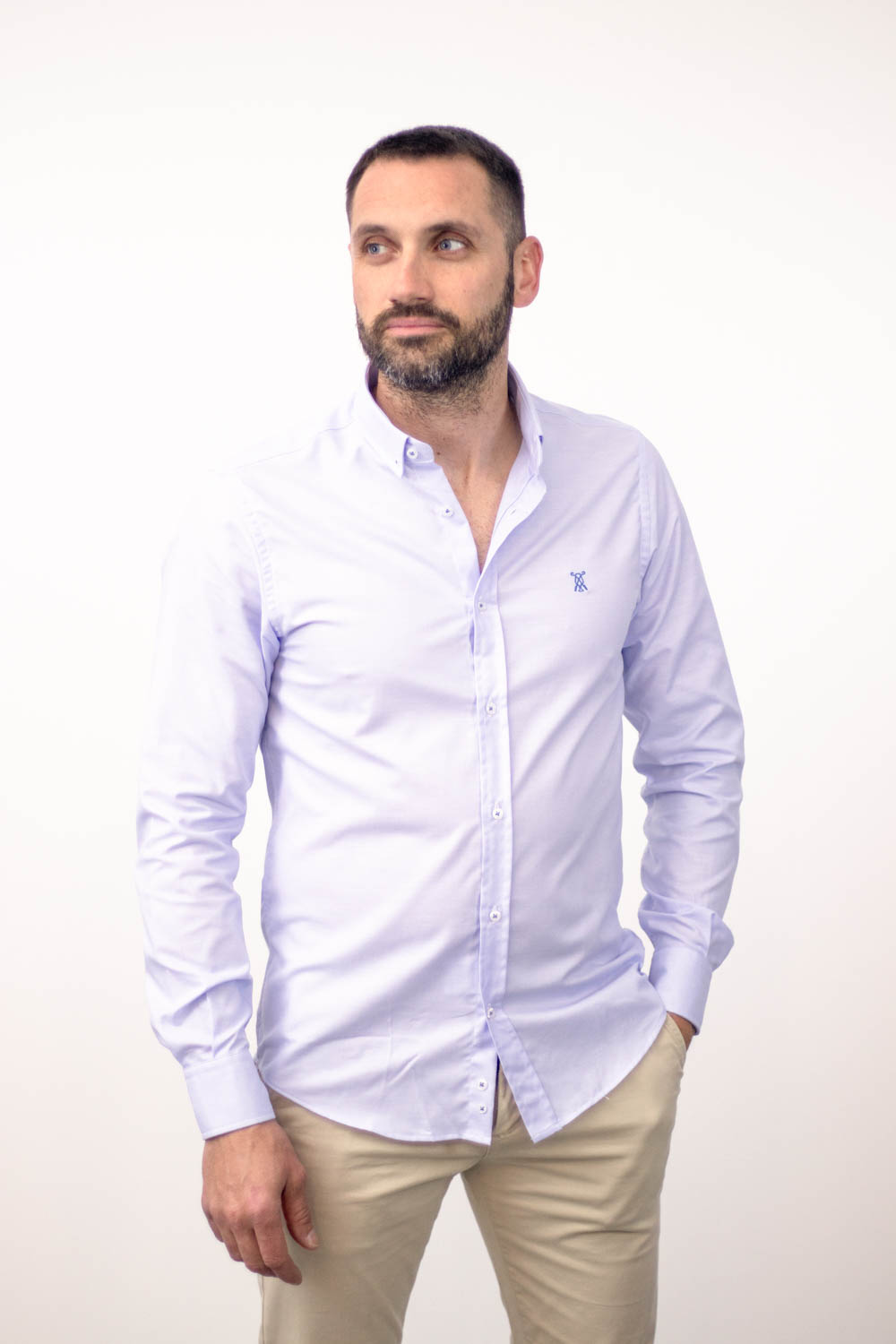 Camisa Oxford Azul Claro