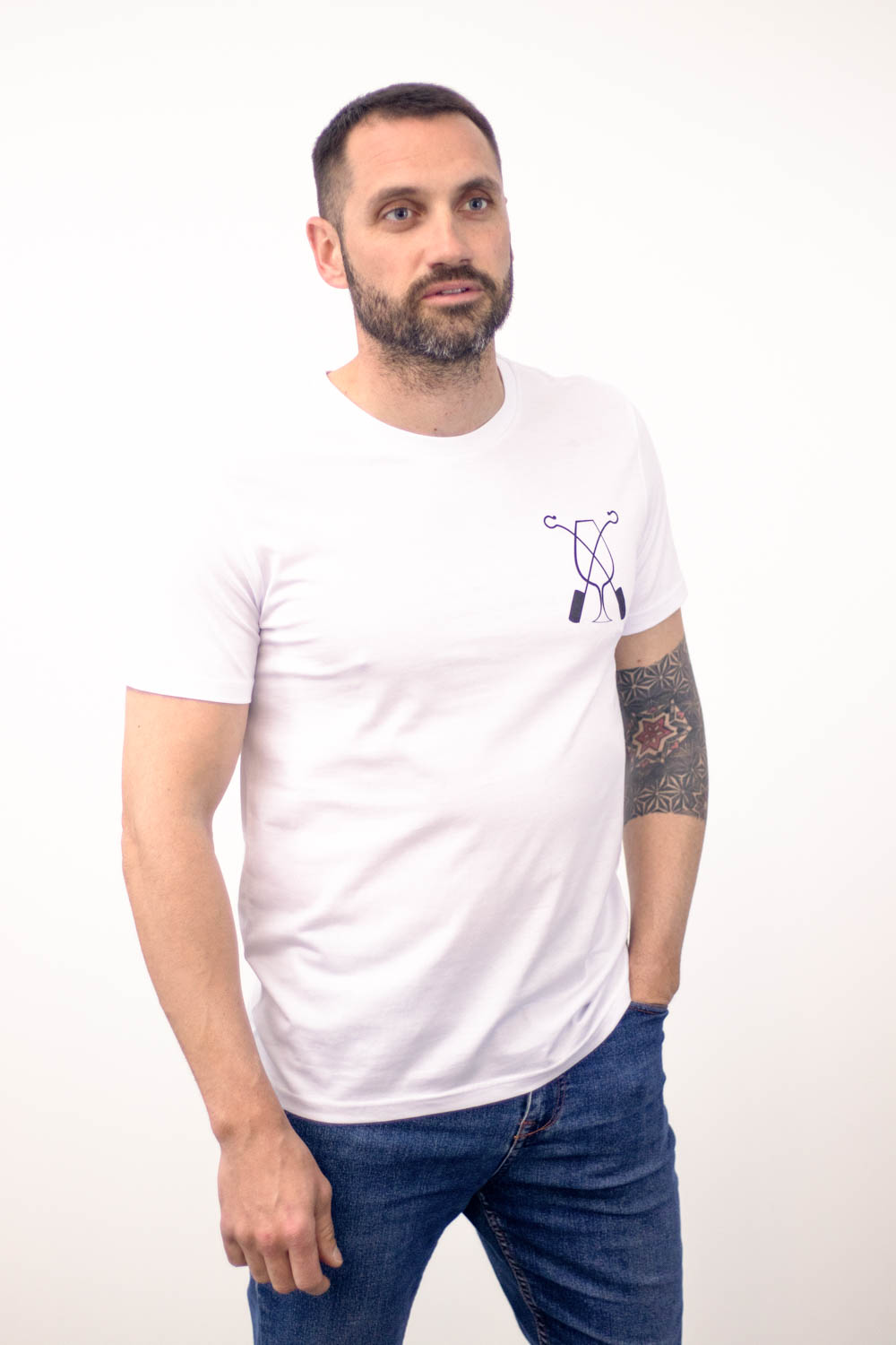 Camiseta Blanca Algodón con estampado "Despacho de Vinos"
